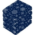 thumbnail image 4 of SKYSONIC Blue Snowflake Washcloths Set of 4, Highly Absorbent Soft Cotton Fingertip Towels for Bathroom, Kitchen, Gym, Spa, Home Decor, 12 x 12 Inch, 4 of 7