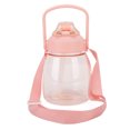 thumbnail image 3 of 1100ml Water Bottle with Straw Plastic Water Jug with Strap Leakproof Spill Proof Big Belly Water Bottles for Kids Women Pink,WaterBottlewithStraw,WaterJugwithStrap, 3 of 5