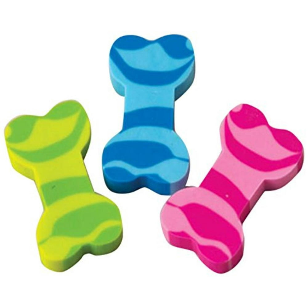 Dog Bone Erasers (36ct), Lot of 36 Cute little erasers By US Toy
