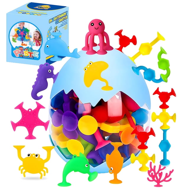 Bath Toys HYSZXUS, ventosa, 27 unidades, para niños de 4 a 8 años