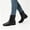 Black, variant on Women's Leather Flat Ankle Boots with Back Zipper Retro Comfortable Round Toe Low Heel Short Bootie Fall Winter Daily Casual Dress Boots Brown 8(40)