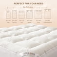 thumbnail image 5 of BEDLORE Twin XL Mattress Topper, Bamboo Pillow Top Pad for Back Pain Relief, Thick Soft Mattress Cover with Deep Pockets 6-15 inch(White), 5 of 9