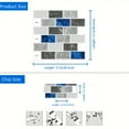 thumbnail image 2 of DEWOO Peel and Stick Backsplash - 10 Sheets of 12"×12" - 3D Adhesive Peel and Stick Tile Backsplash for Kitchen, Bathroom, Wall Tile, Blue Gray, 2 of 12