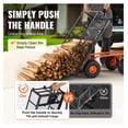thumbnail image 3 of Garden Dump Cart - 400lbs Heavy Duty Metal Utility Wagon with 10 inch Tires, 2-in-1 Handle, Easy Assembly, Farm & Yard Transport, 3 of 7