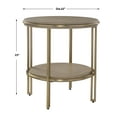 thumbnail image 3 of Uttermost Elise Round Brass Side Table, 3 of 5