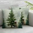 thumbnail image 3 of Leisuo Pine Tree Throw Pillow Covers,Winter Snow Green Forest Decorative Pillow Cases Double-Sided Square Cushion Cover for Outdoor Home Living Room Bed Sofa Couch, 3 of 5