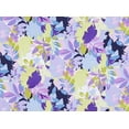 thumbnail image 2 of Zelouf Non Stretch Polyester Challis Print  , Sewing, DIY, Crafts Fabric by the Yard, 676 Purp/lime, 1 Yard, 2 of 2