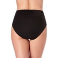 thumbnail image 2 of Magicsuit womens  Solid Tricot Shirred Brief, 14, Black, 2 of 3