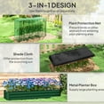 thumbnail image 4 of Outsunny Galvanized Raised Garden Bed with Crop Cage and Shade Cloth, 4 of 10