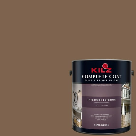 KILZ COMPLETE COAT Interior/Exterior Paint & Primer in One #LD110-02 Leather