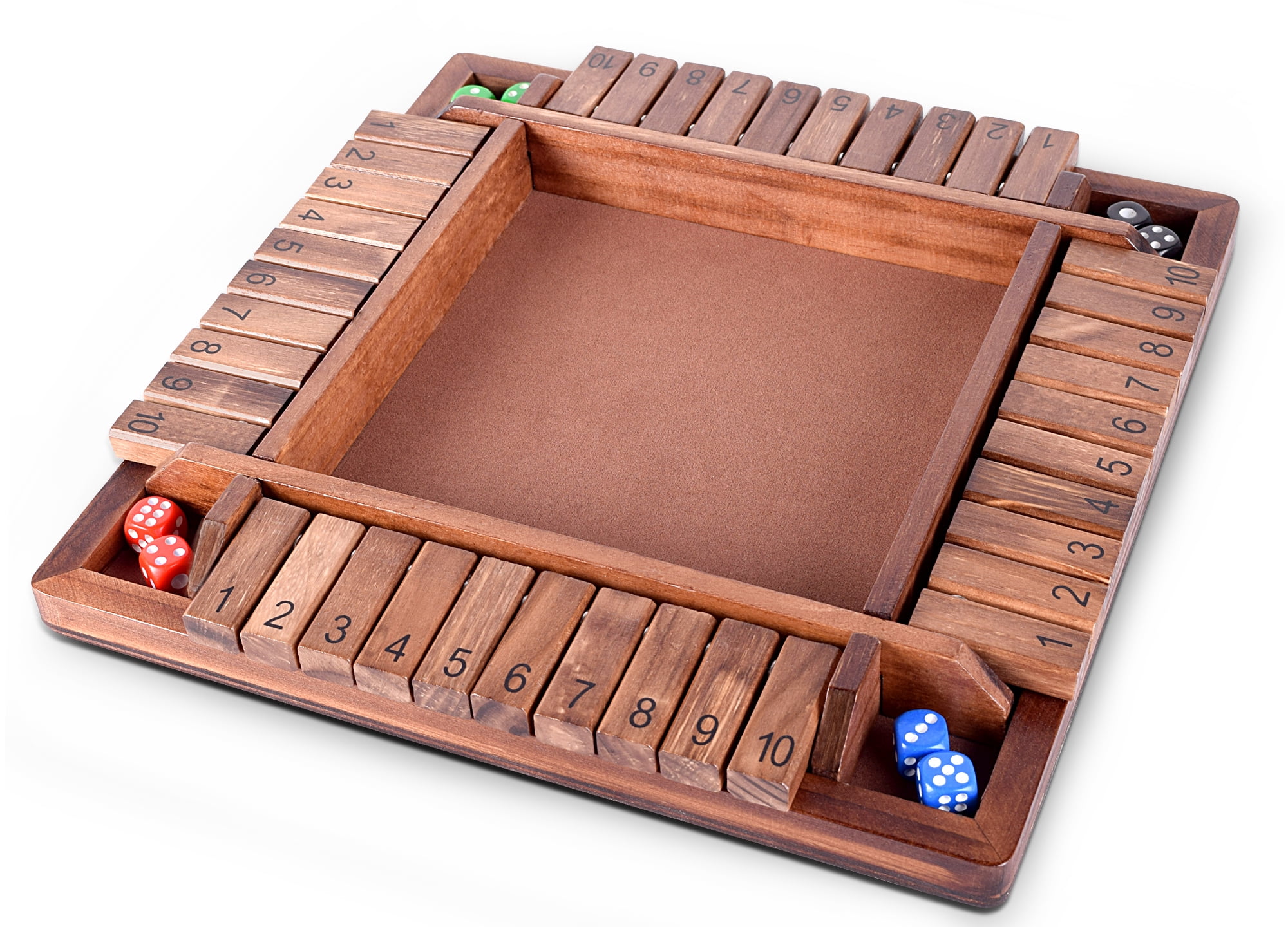 Front Porch Classics Shut The Box 4-Way-Play Dice Game NEW 