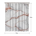 thumbnail image 5 of White Gray Rose Gold Marble Pattern Shower Curtain 72"x84" ,Bathroom Decorative Shower Curtains Set with 12 Hooks,Modern Waterproof Washable Shower Curtain, 5 of 6