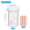 thumbnail image 2 of Vaso de vidrio de 5 ml, 4 unidades, vaso medidor graduado de borosilicato, tazas de laboratorio, seguras para el calor, transparentes con pico, etiqueta para líquidos., 2 of 6