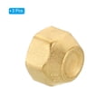 thumbnail image 3 of Uxcell 5/8-18UNF Female Thread 3/8" Brass Flare Cap SAE Flare Fitting 45 Degree Hex Pipe Fitting 3 Pack, 3 of 5