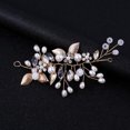 thumbnail image 5 of Accesorios para el cabello de boda para novia, tocados de hojas y flores de enredaderas de cristal para boda, 5 of 5