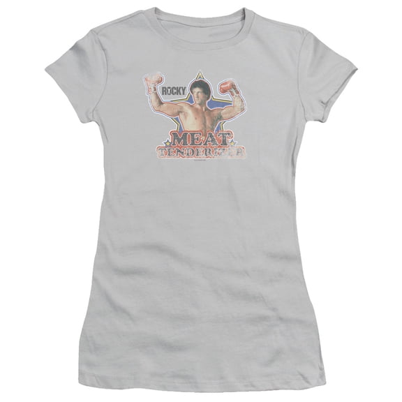 Rocky Meat Tenderizer Junior Women's T-Shirt Sheer Silver