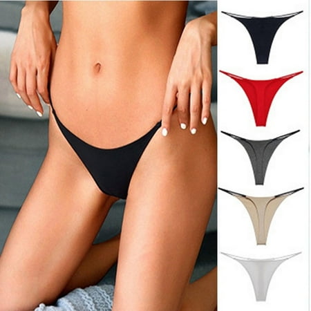 

DENGDENG Women Sexy 特点 Printed G-String Low Waisted Thongs for Women Underwear 5 Pack Breathable Panties