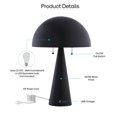 thumbnail image 2 of Posh Vivant Bradford Lampe de Table USB Chargeur Noir, 2 of 9