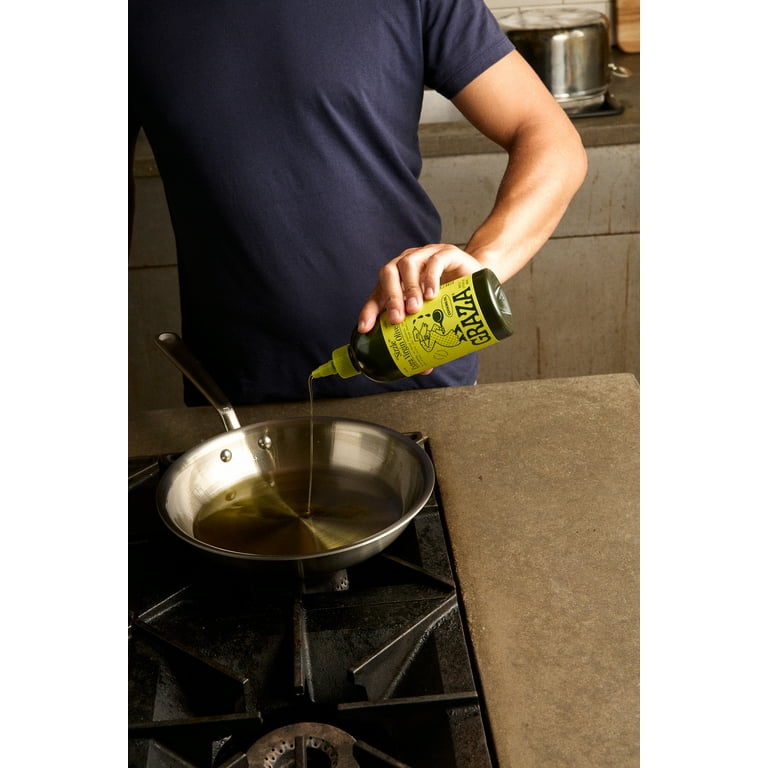 Graza Sizzle Extra Virgin Olive Oil Squeeze Bottle for Cooking