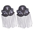 thumbnail image 2 of Epaulet Fringe Tassel 1 par de accesorios de ropa decorativos Metal Art Broche para Negro Hugo Hombrera de hombro, 2 of 7
