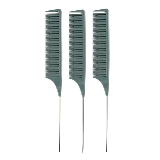 3 peines de pelo para resaltar Peine la de Peine de peluquería antiestáti finos resistente al calor para colorear, resaltar, Baoblaze Peine para el cabello con resalte de dientes finos
