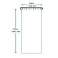 thumbnail image 4 of Mainstays Water Repellent Fabric Shower Curtain Liner, White, 4 of 5