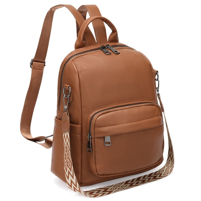 GOIACII Leather Backpack for Women Cute Small Backpack 