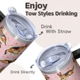 thumbnail image 4 of 20OZ Cute Dog Outdoor Tumbler with Handle Straw and Lid Paw Print Coffee Cup for Women Friends Great Holiday Birthday Presents Ideal for Camping Hiking and Picnics, 4 of 6