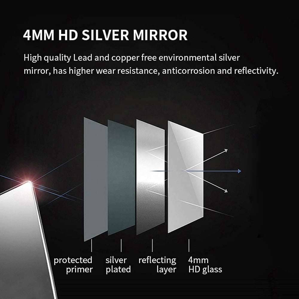 Lowestbest Bathroom Mirror Cabinet, Wall Mounted Aluminum Medicine Cabinet, Adjustable Shelves for Bathroom and Kitchen Lowestbest Bathroom Mirror Cabinet, Wall Mounted Aluminum Medicine Cabinet, Adjustable Shelves for Bathroom and Kitchen