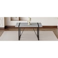 thumbnail image 6 of Industrial-style Table, Gray Pattern, 1.5" Thick Top, Black Metal Legs, Fits 4-6, Multipurpose Dining Gray, Thick, Seats Versatile Options, 6 of 6