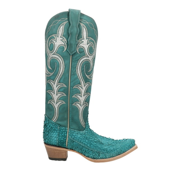 Circle G by Corral Womens Fish Embroidered Snip Toe Cowboy  Tall Boots