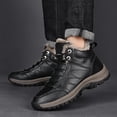 thumbnail image 5 of Men's Winter Waterproof Outdoor Snow Boots Casual Lace-Up Warm Fur Lined Trekking Ankle Booties Comfort Anti Slip Lightweight Backpacking Hiking Short Booties, 5 of 8