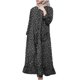 thumbnail image 1 of Vestido de manga larga con cuello y cinturón Vestido sólido Túnica Vintage Elegante Swing Kaftan Vestido de fiesta de moda Pompotops hdfakjf9954, 1 of 8