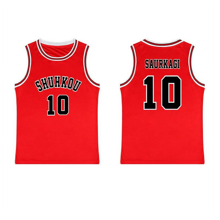 Anime Slam Dunk Sakuragi Hanamichi Jersey Cosplay Costume Shohoku School Rukawa Kaede Basketball Sportswear Kaede Rukawa Uniform, Adult Unisex, Size