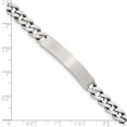 thumbnail image 3 of Sterling Silver Bracelet ID Curb 6 mm 7 in 7inch Engraveable Antiqued Link, 3 of 3