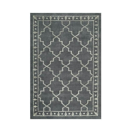 Machine Made Rug in Charcoal (3 ft. L x 2 ft. W)