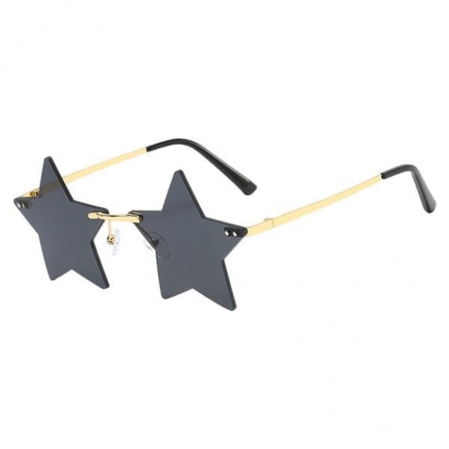 4xStar Gafas De Sol Para Hombres Y Mujeres, Gafas De Viaje Con Personalidad, Negro Y Gris