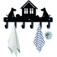 thumbnail image 1 of CHOK Hook Hanger Wall Key Holder Metal Decorative Mounted Coat Hanger with Key Shape Design Organizer Rack with 6 Hooks for Wall Bathroom Kitchen Entryway, 1 of 7