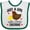 White and Green, variant on Inktastic Just a Girl Who Loves Chickens Girls Baby Bib
