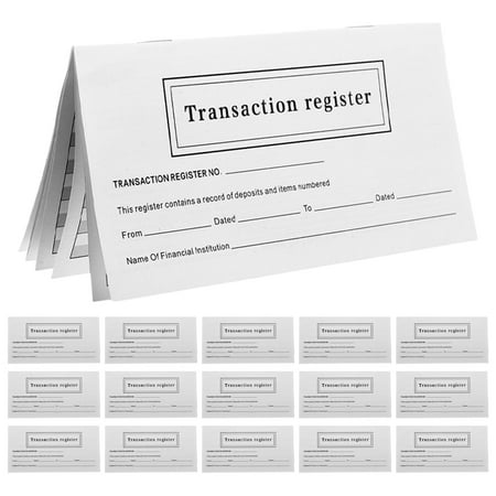20 Packs Check Registers Personal Checkbook Blank Ledger Transaction Books For Small Businesses Track Payments Finances Deposits Debit Card Transactions
