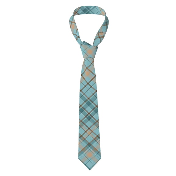 Men's Tie, Checkered Texture Floral Printed Tie Fashionable Wedding Party Best Man Suit Tie Work Tie Male Birthday Gift