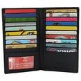 thumbnail image 2 of Genuine Leather Mens Long ID 19 Credit Card Security Wallet RFID Blocking, 2 of 32