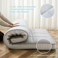thumbnail image 5 of NAIZEA Japanese Floor Mattress, Extra Thick Memory Foam Futon Mattress, Foldable Roll Up Sleeping Pad with Bandage and Storage Bag, Queen, Gray, 5 of 9