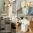thumbnail image 3 of [Touchless Trash Bin] Automatic Sensor Trash Can | Hands-Free Touchless Operation, Modern White - for Home, Office, Hotel, Bathroom, Kitchen - No Batteries Included - Ideal for Small Spaces & Car, 3 of 6