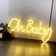 thumbnail image 2 of Luz de neón Oh Baby, letrero de neón blanco cálido para decoración de pared, letrero de luces de neón Oh Baby, LED neón con palabra para juego de dormitorio infantil, 2 of 5