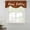 Brown, variant on Happy Birthday Tie Up Valance Curtains for Windows, Kitchen Curtains Window Treatments, Navy Blue Modern Abstract Art Short Window Shades Valances for Bedroom Bathroom Cafe 54"x18"