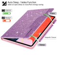 thumbnail image 4 of Case for iPad Pro 11-inch 2018 Release, Allytech Glitter [Auto Wake/Sleep] Sparkly Bling PU Leather Folio Flip Stand Cover for Apple iPad Pro 11-inch 2018 Tablet, Purple, 4 of 8
