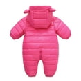 thumbnail image 3 of GYRATEDREAM Baby Snowsuit Winter Coat Warm Hoodie Romper Cute Infant Bear Suit Jumpsuit Hooded Jacket for Boys Girls, 9-12M, 3 of 4