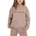 thumbnail image 4 of Zylarhe Girls Boys Sweatshirt Stylish Girls Winter Outfits Set Printed Hooded Sweatshirt And Pants Ensemble For Casual Wear Ages 1 To 9 Years Khaki 4-5 Years, 4 of 4