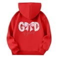 thumbnail image 6 of FYDUU Graphic Hoodies for Girls Bow Print Hooded Sweatshirts Casual Long Sleeve Pullover Tops Fall Cute Trendy Comfy Clothes 9-10 Years, 6 of 6